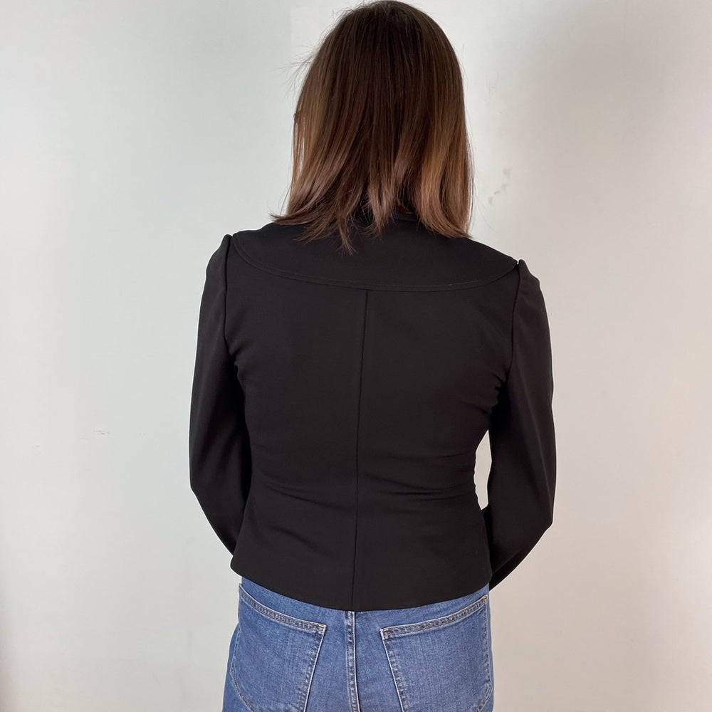 VALENTINO Roma Black Cropped Blazer Jacket, size 8