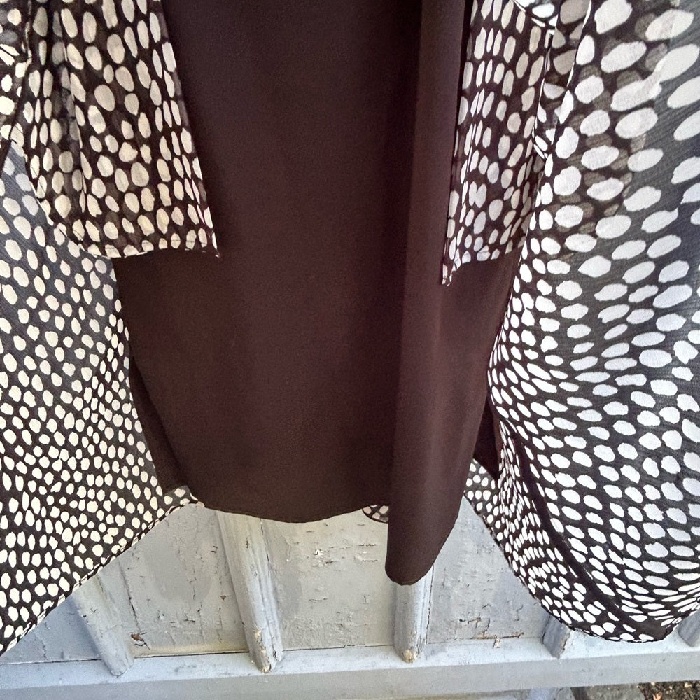 Club Monaco Saffra Printed Ruffle Dress, size 0