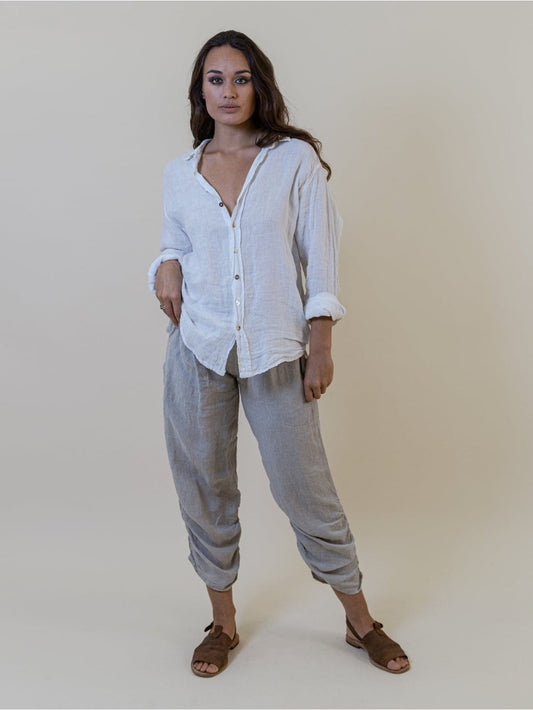 La Bottega di Brunella Camica Franco Button Down Blouse, BNWT, size L