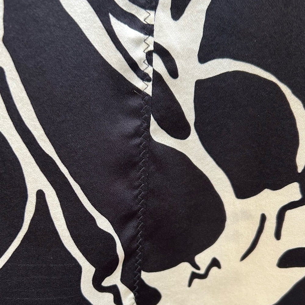 rag & bone x Liberty silk black and white floral sleeveless, size XL