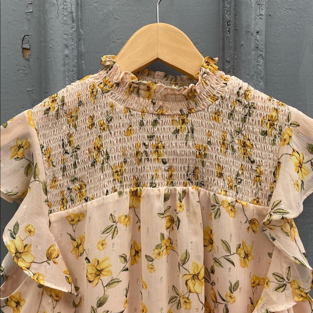 Next floral smocked front blouse, size 8/10
