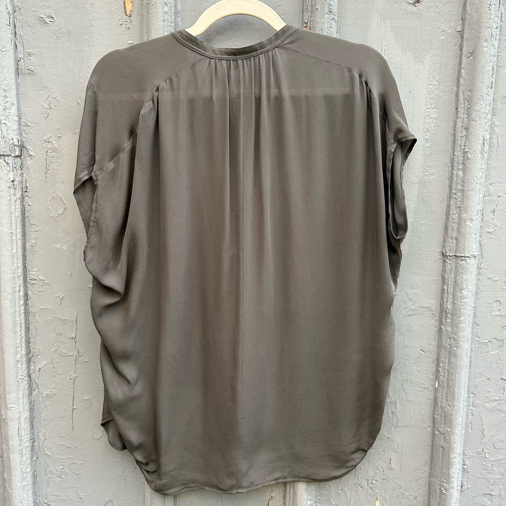 Vince Georgette Silk Cap Dolman Sleeve Blouse, Small (oversized)