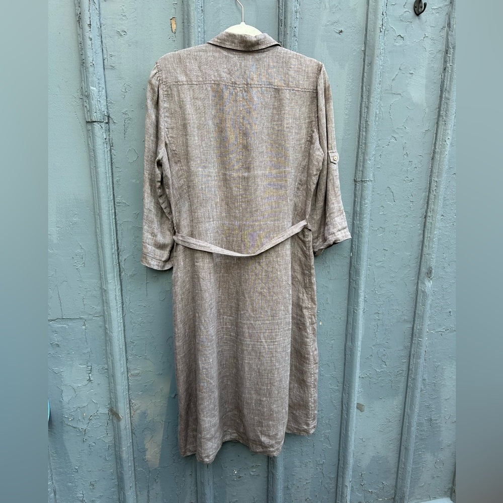 Loro Piana Linen Shirt Dress, Size 48 (US 10/12)