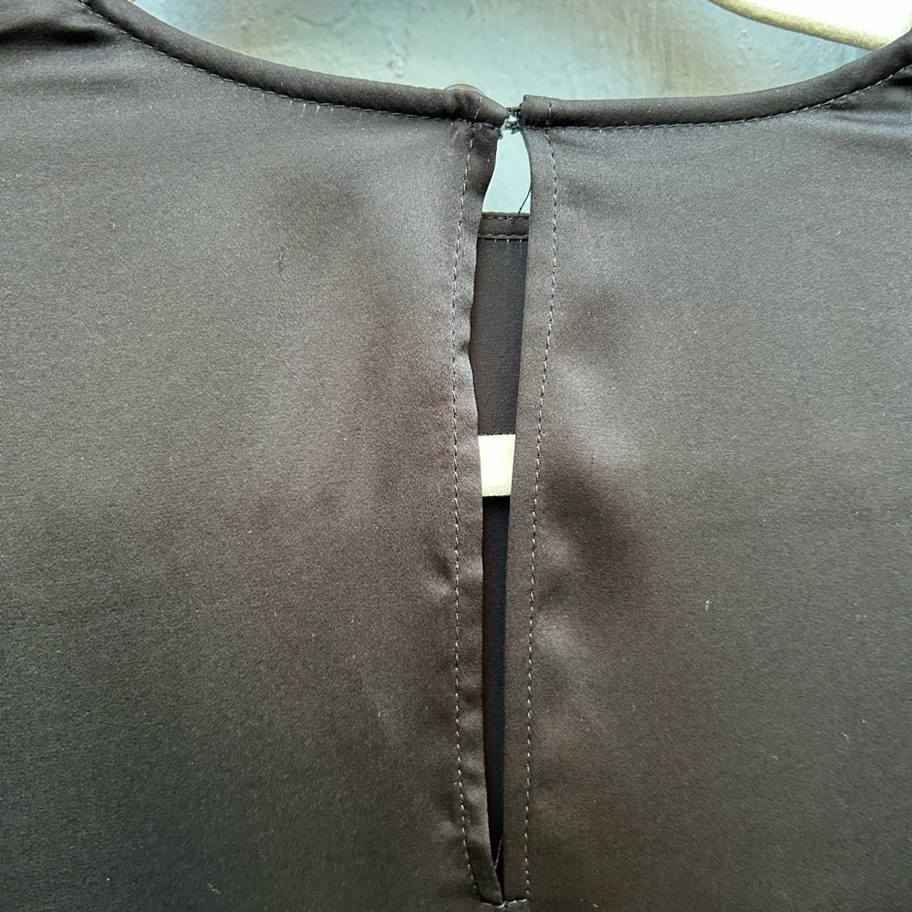 Stella McCartney Black Silk long sleeve tie waist blouse, size 42