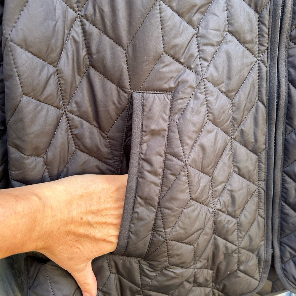 Ilse Jacobsen Short quilted A-shaped coat, size 8