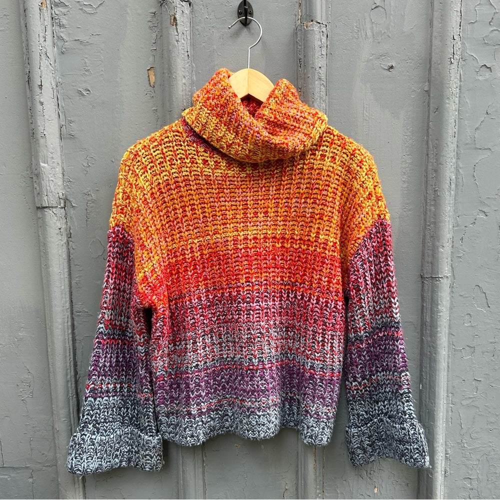 525 America Rainbow knit turtleneck, size xs