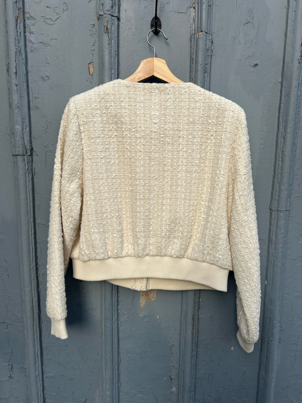 Aaron & Amber Tweed Bomber Jacket, BNWT, size Large