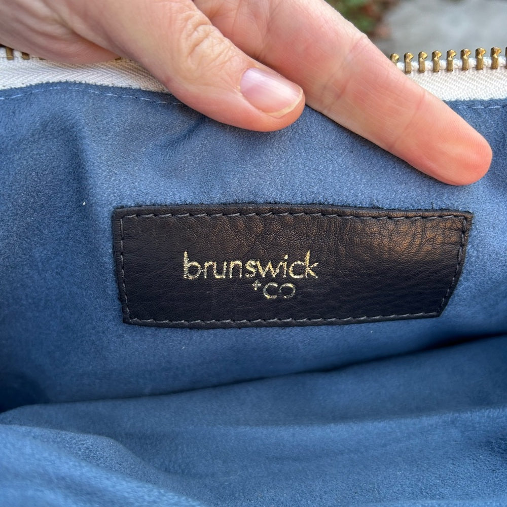 Brunswick & Co Gold Snakeskin Avenue Clutch, 12″ x 9″