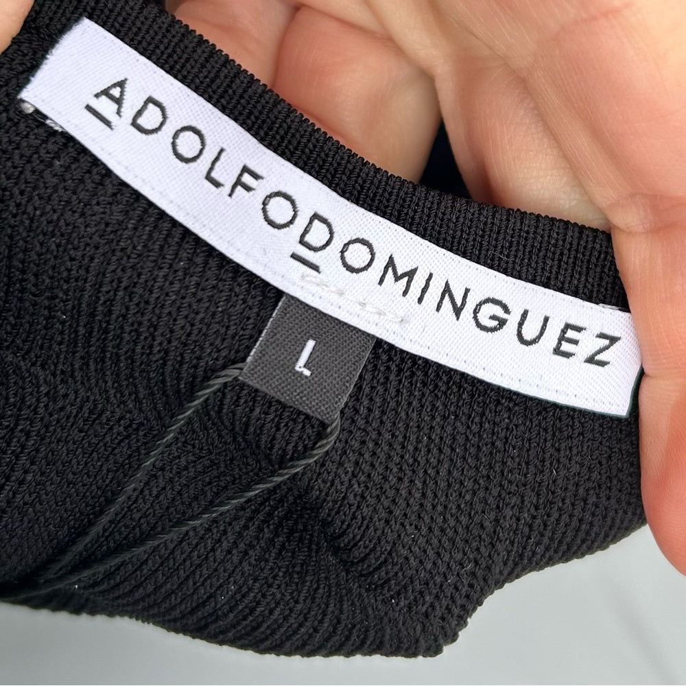 Adolpho Dominguez Black Knit Tank, BNWT, Large