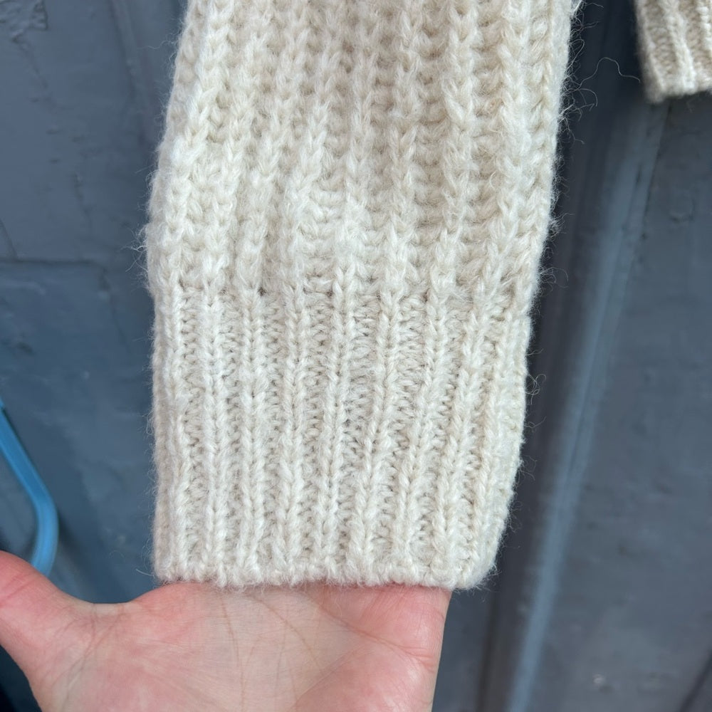 Sandro Paris Cream Alpaca Wool Sweater, size “1” (Small)