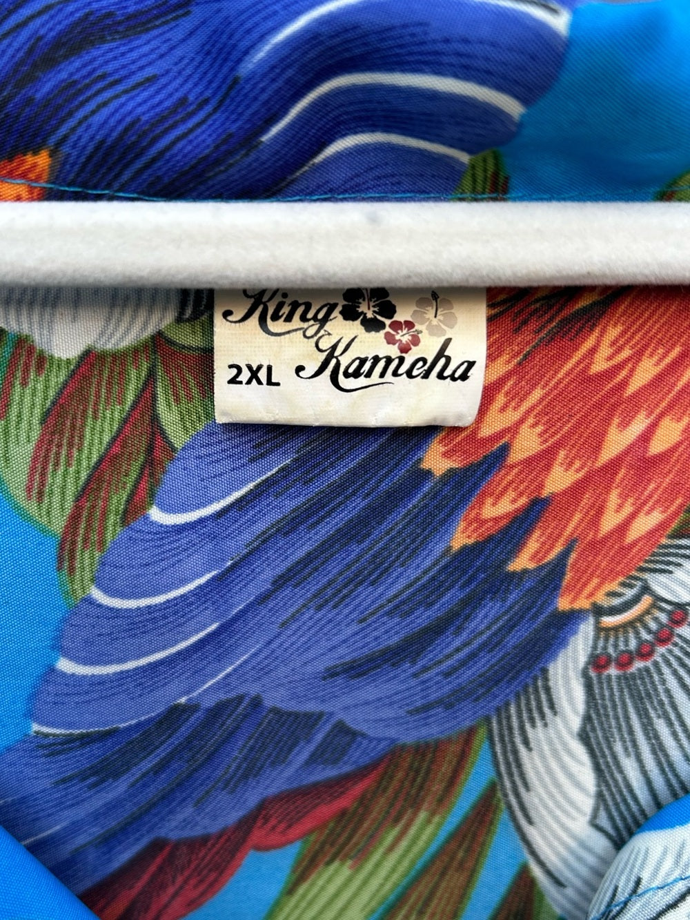 King Kamchatka Hawaiian Parrot Shirt, size 2X