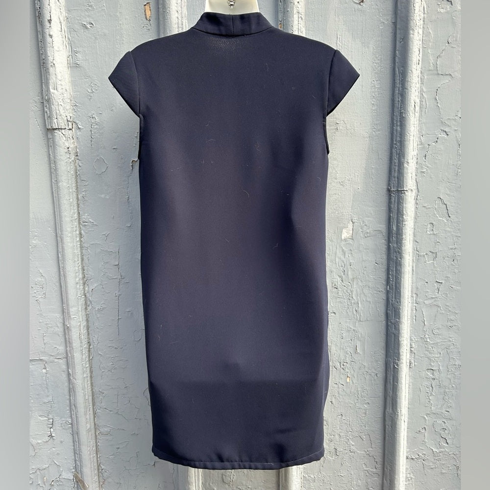 Whistles Paige V-Neck Crepe Shift Dress, size 2