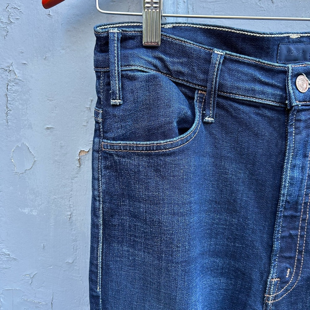 Mother The Hustler Ankle Fray Jeans, size 30