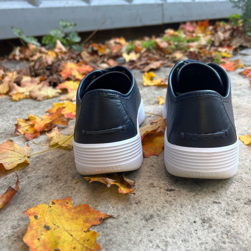 Cole Haan Lunar Grand Wing Tip Black Oxford Shoes, Size 7.5