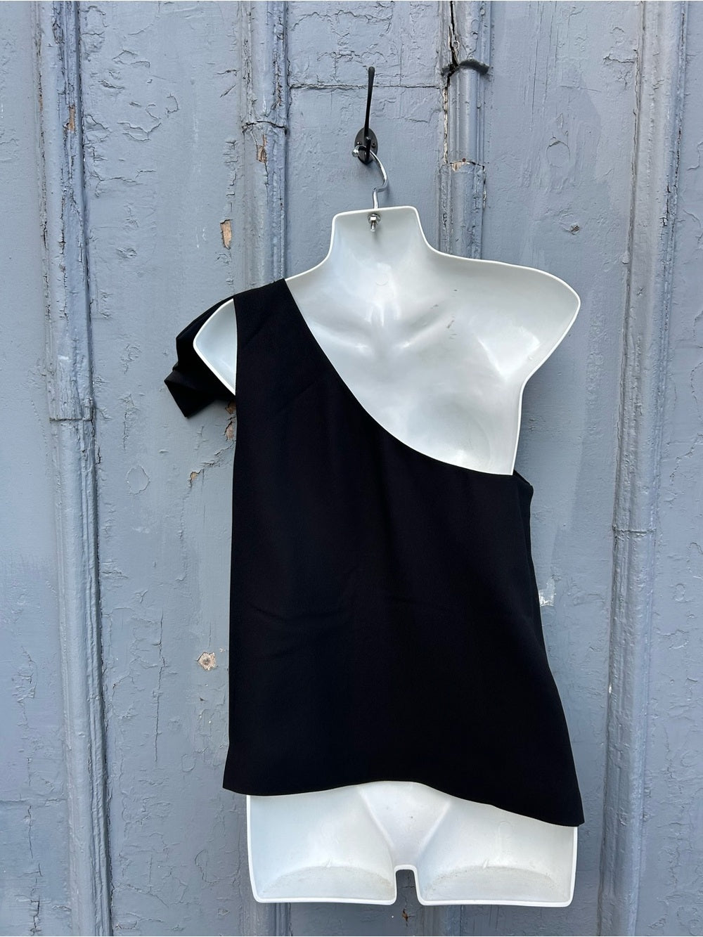 Club Monaco One shoulder black blouse, size 10