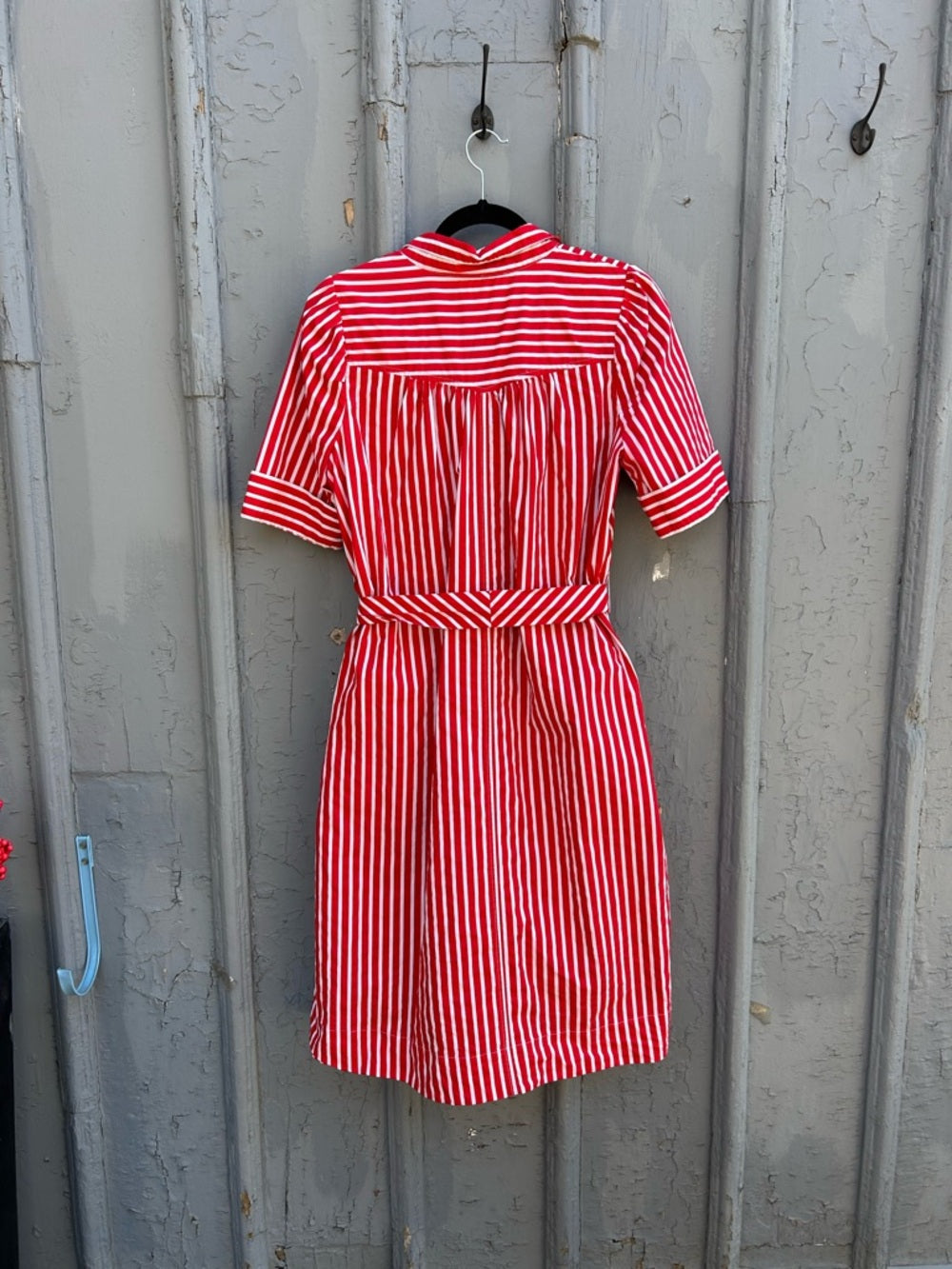 Maeve Red Kiana Striped Shirt dress, size M