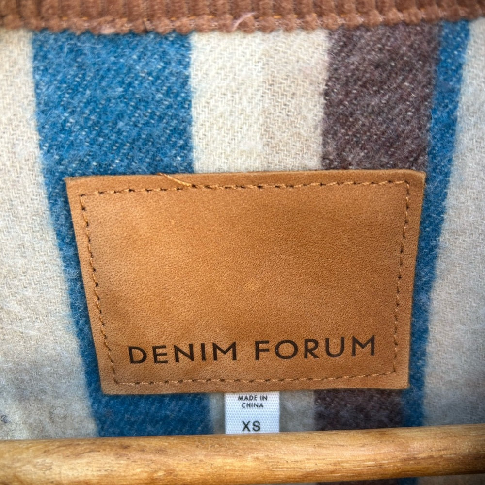 Denim Forum Monroe Storm rider fleece lined jacket, size xs (Oversized)