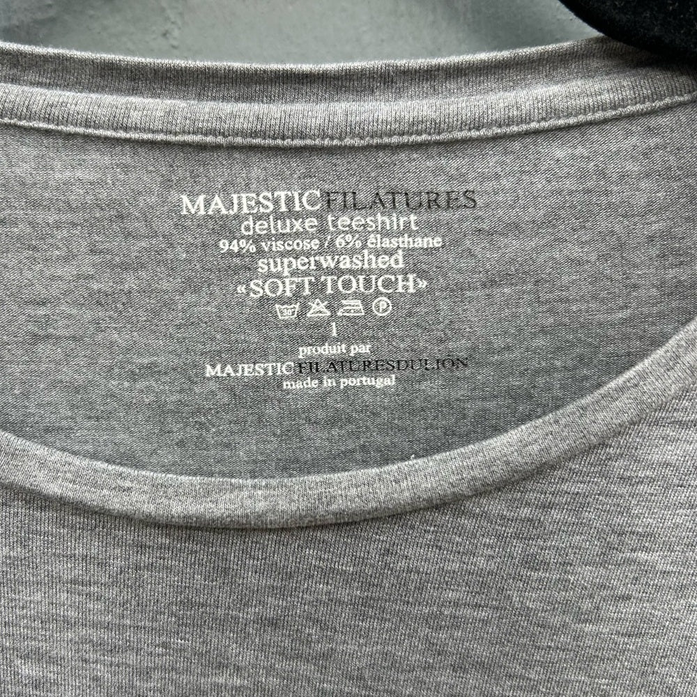 Majestic Filatures Grey Soft Touch long sleeve tee, size 1 (small)