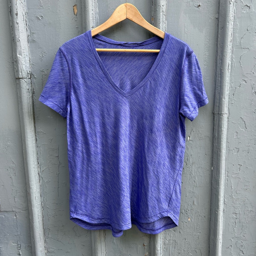Lululemon Purple What The Sport Tee, approx 10/12