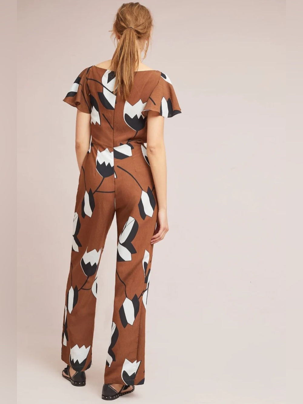 Anthropologie Eva Franco Brown Miranda Jumpsuit, BNWT, size 2