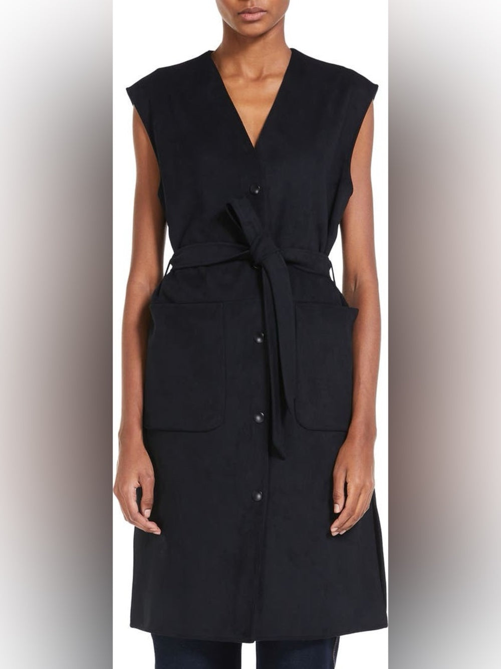MaxMara Leisure Navy Jersey Gilet Vest, BNWT, size XL