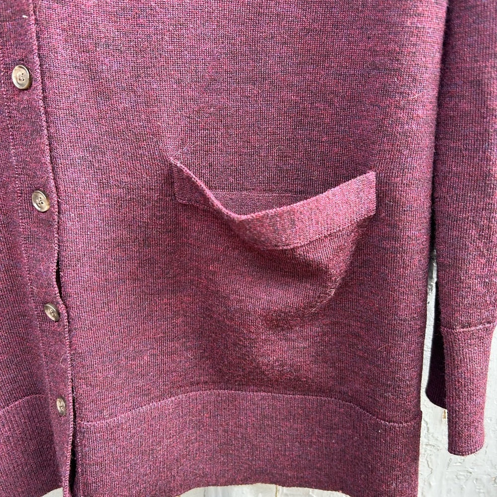 Banana Republic Burgundy Cardigan Sweater, Small