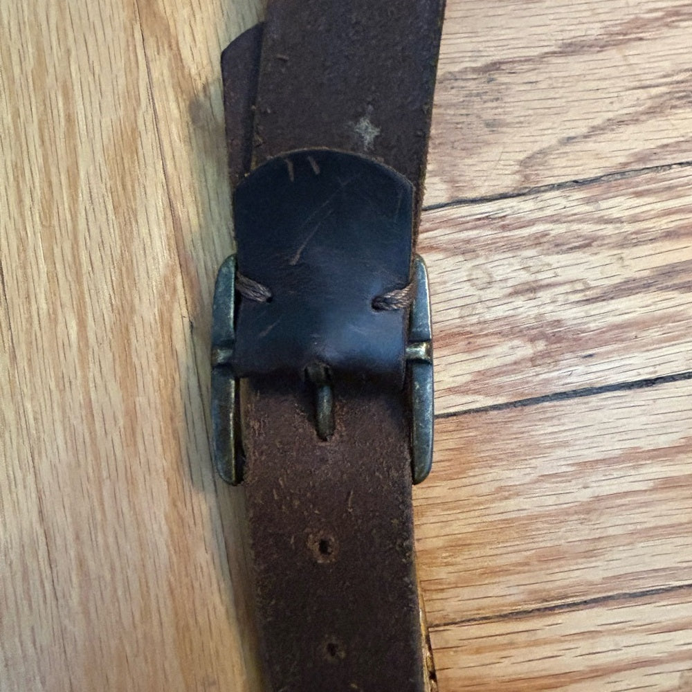 Roots brown leather belt, size 32