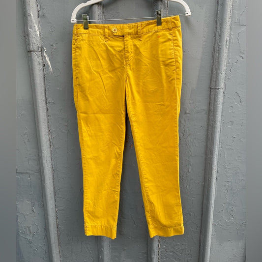 G1 Basic Goods Iconic Chino Paper Twill Mustard cotton pants, size 2