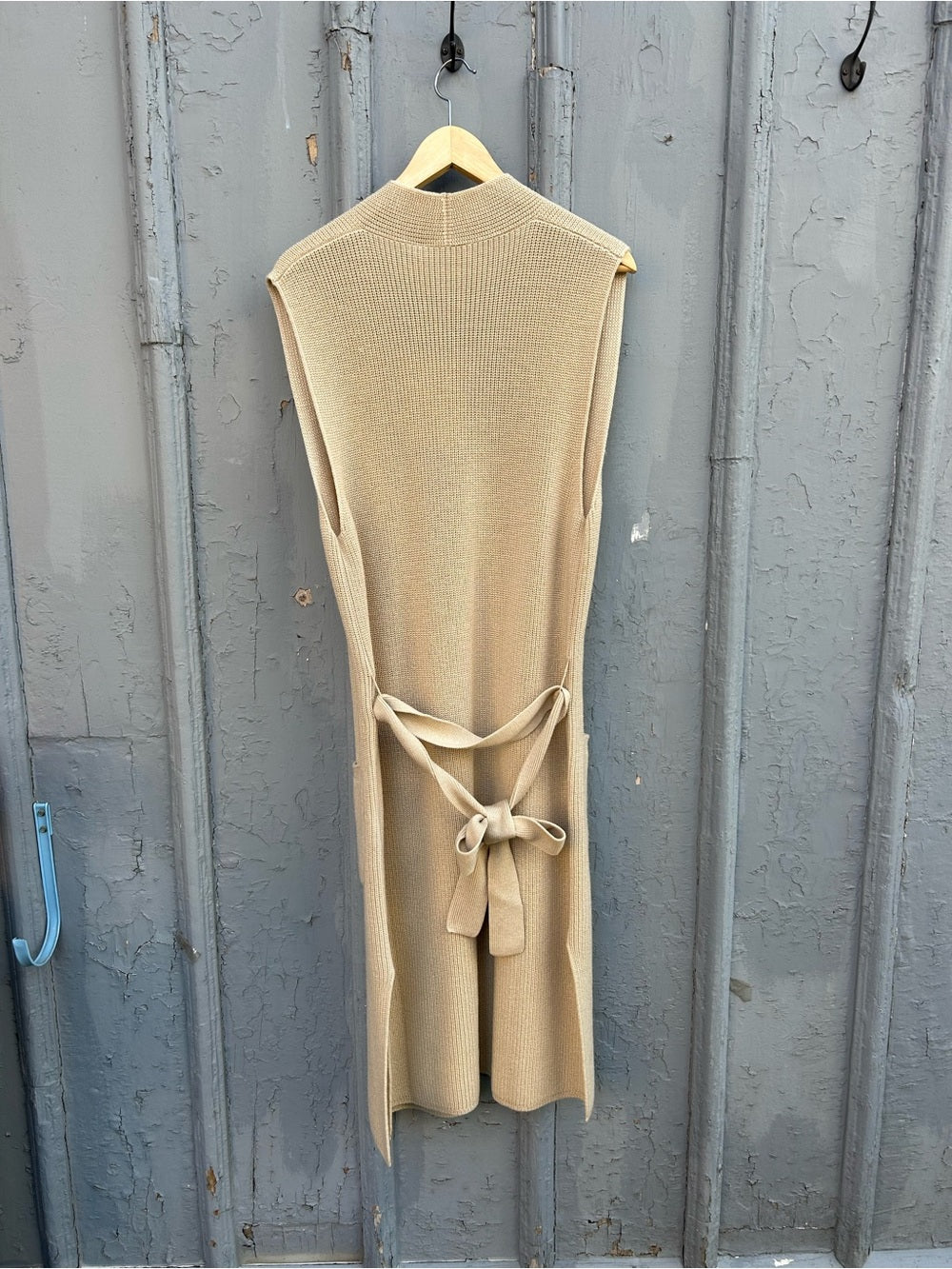 Max Mara Leisure Knitted Wool Waistcoat, BNWT, Taupe, size M