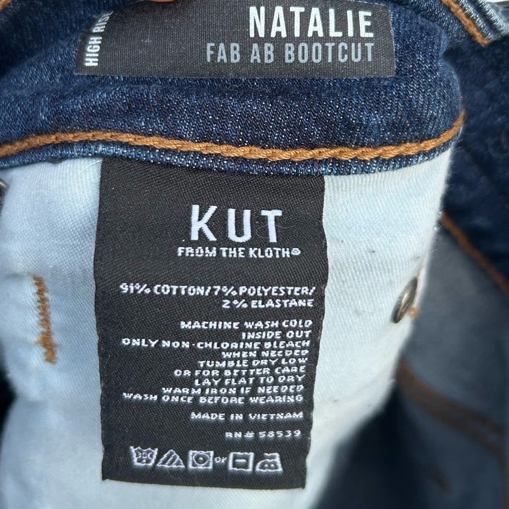 Kut from the Kloth Natalie fab ab bootcut, size “2” (small)