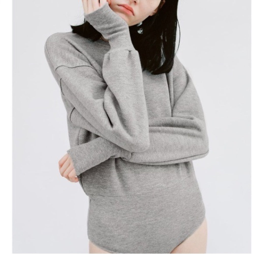 Zara Sweatshirt Bodysuit, Small