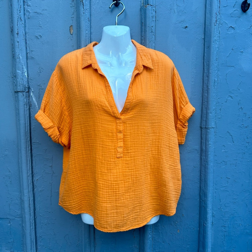 Xirena Tangerine Cruz blouse, size M