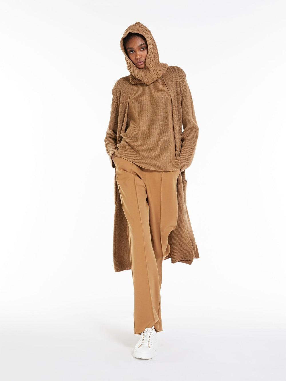 Max Mara Leisure Knitted Wool Waistcoat, BNWT, Taupe, size M