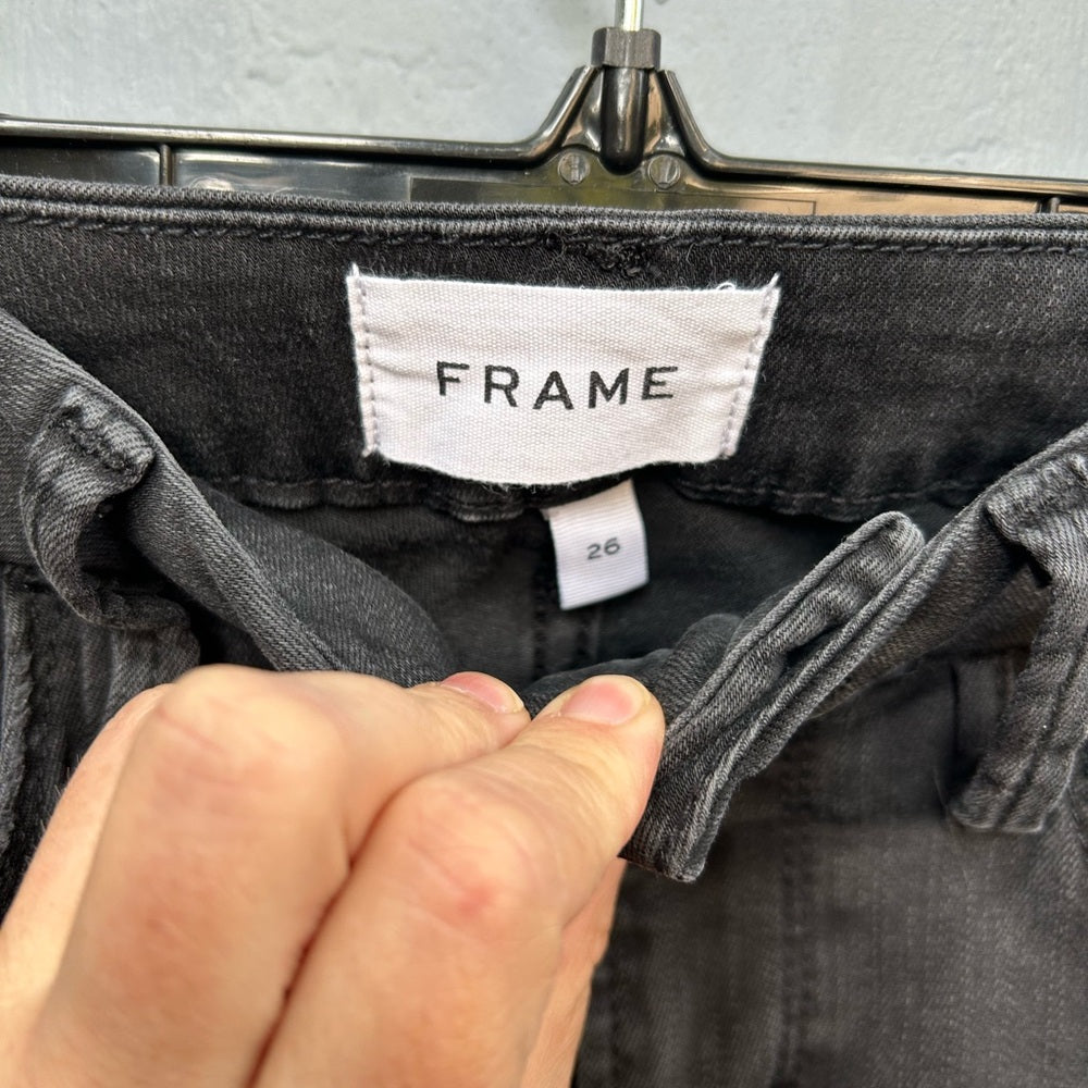 Frame Black Le Crop Mini Boot, size 26