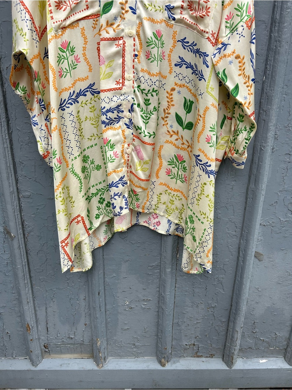 Corey Lynn Carter Floral Oversized Shirt dress, Small