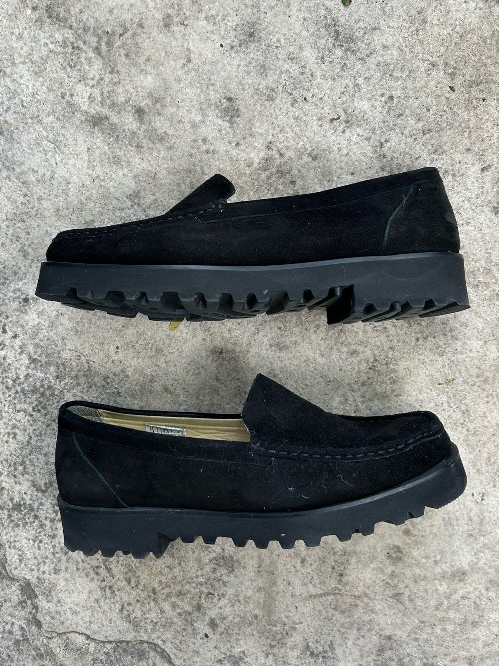 Ron White Rita Black Suede Loafer, size 38.5 (7.5 US)