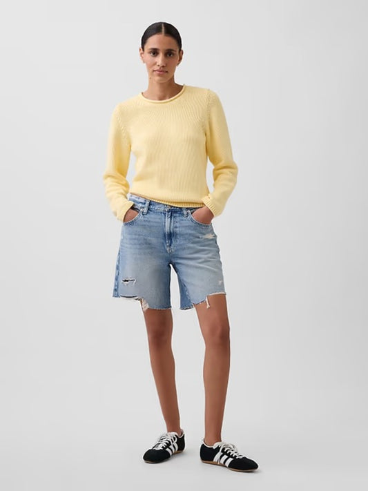 Gap denim 8” loose Bermuda mid rise denim short, size 30