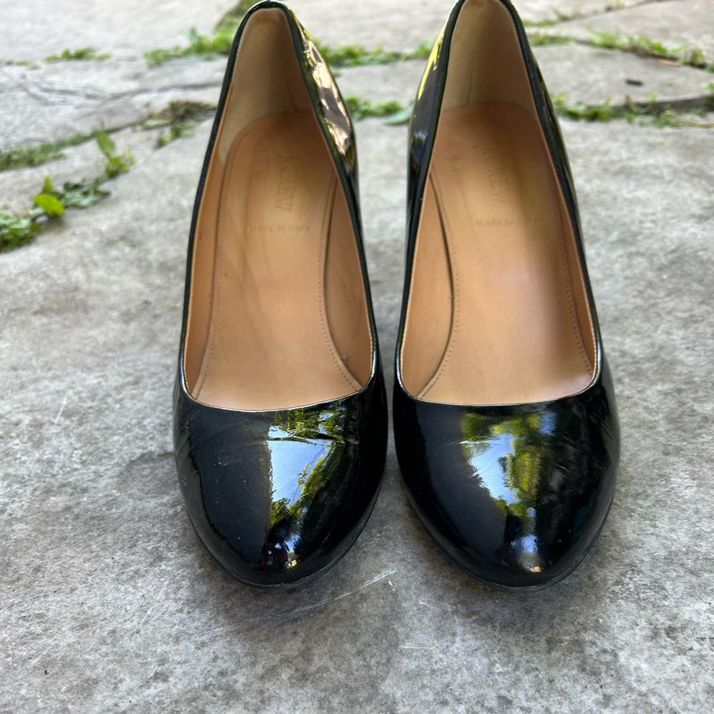 J. Crew Sylvia Patent Leather Wedges size 8.5