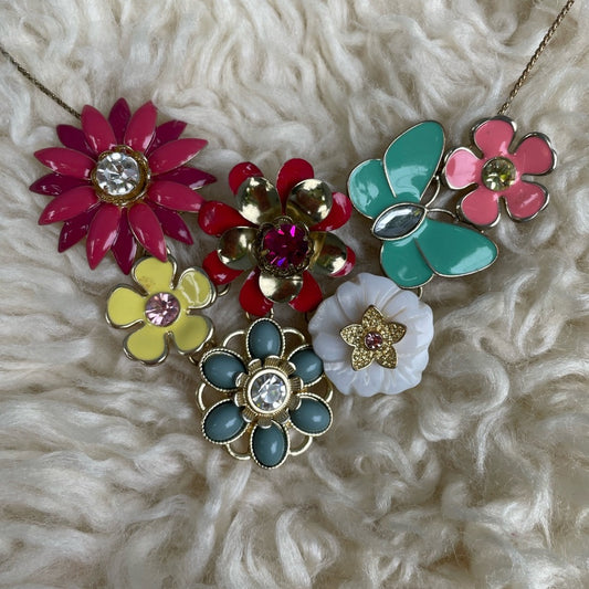 Vintage Floral Statement Necklace