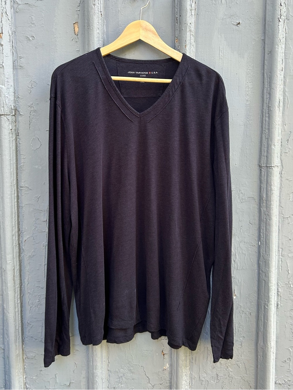 John Varvatos Long Sleeve Ramie Tee, Size XXL