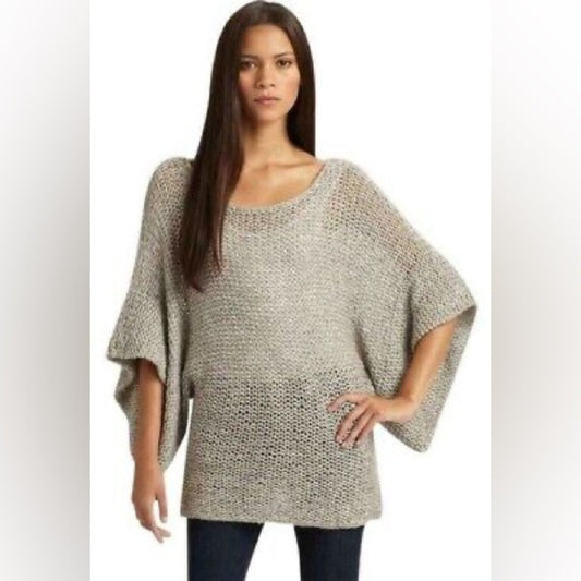 Theory Davini Zebra open knit sweater, size M