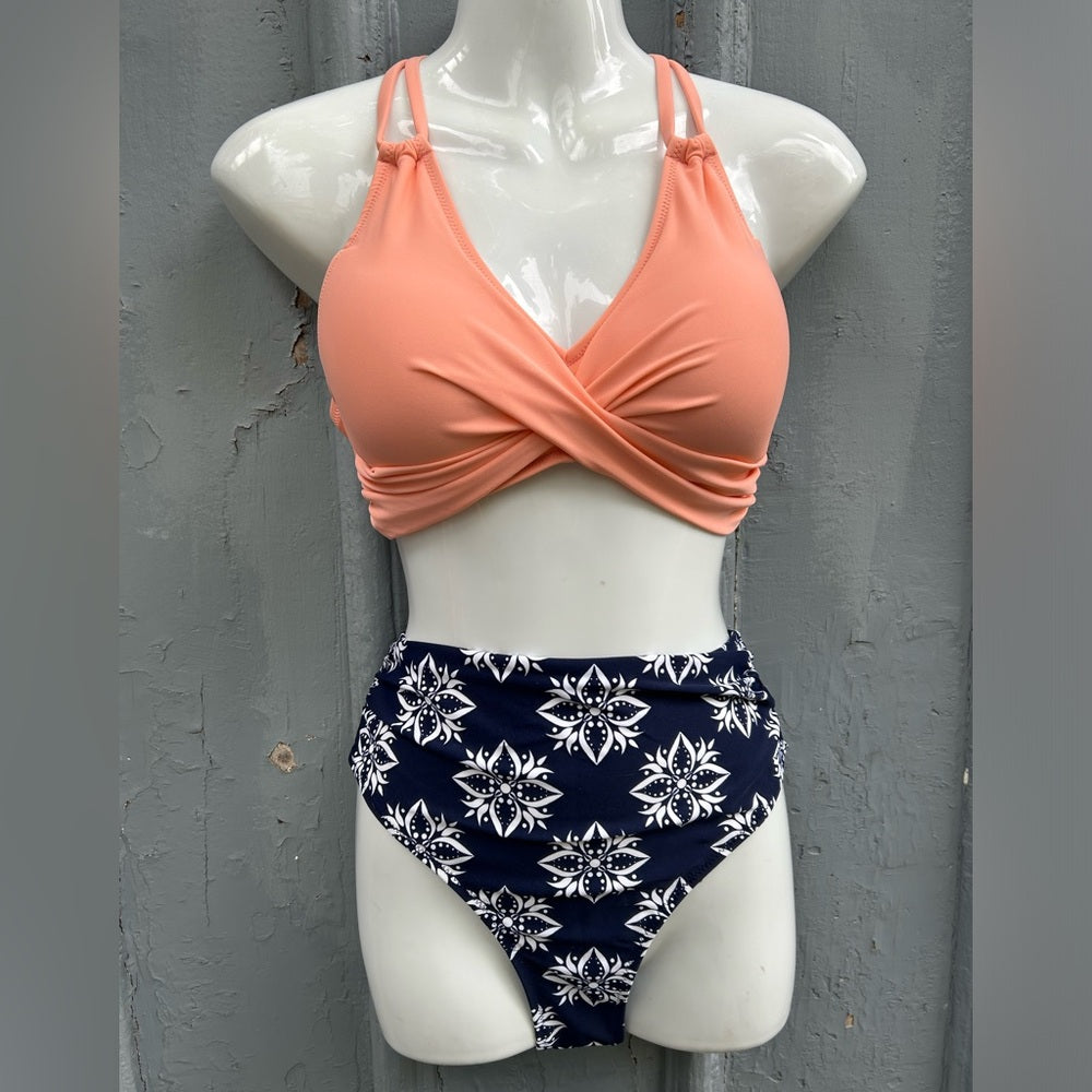 Cupshe Solid and Boho Print Bikini, BNWT, size M