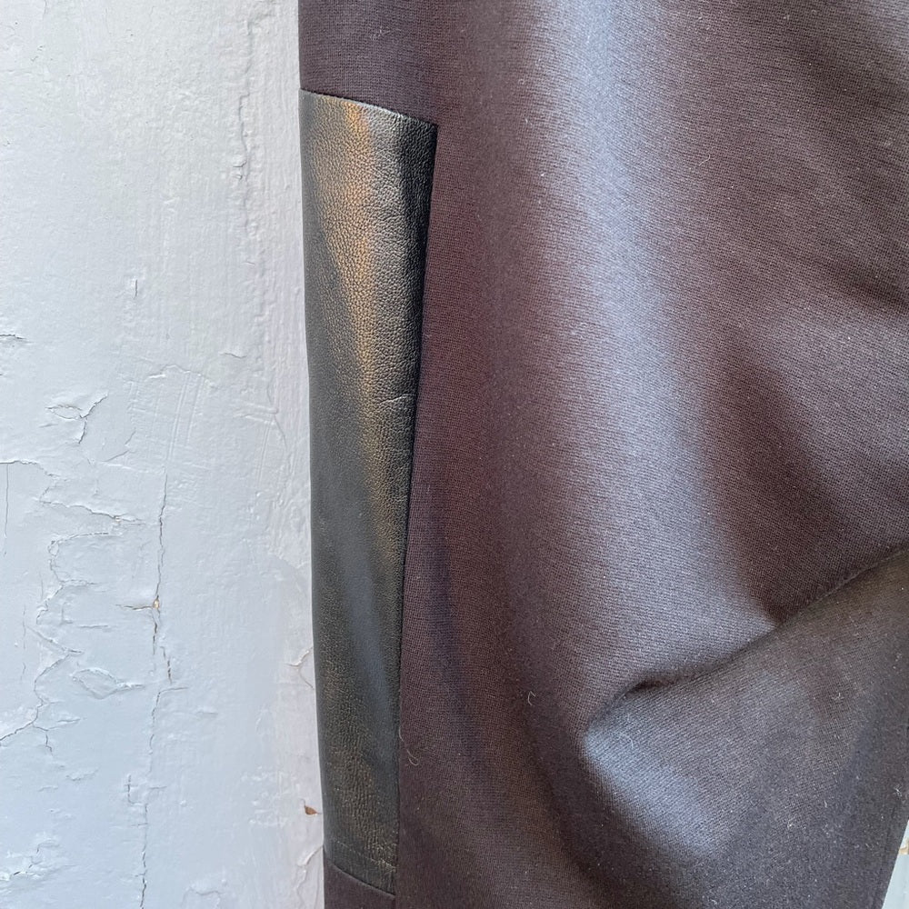 Theory Hasna Leggings with leather sides, Size Large