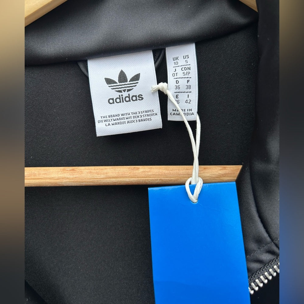 Adidas Satin 3 stripes Track Top, BNWT, size S