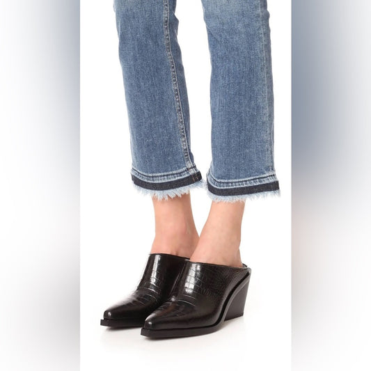 rag & bone Santiago snakeskin slide boots, size 38