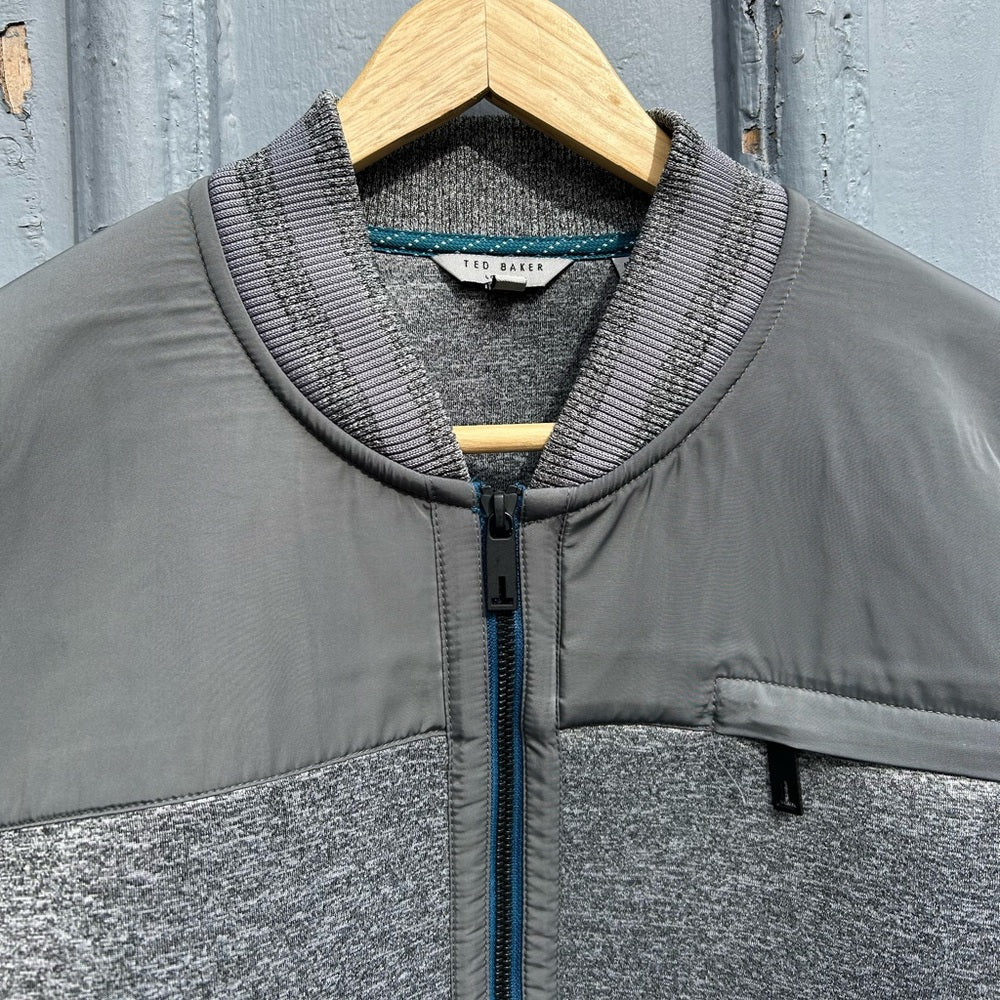 Ted Baker Stevan Grey Varsity Jacket, size Ted 6 (XXL)