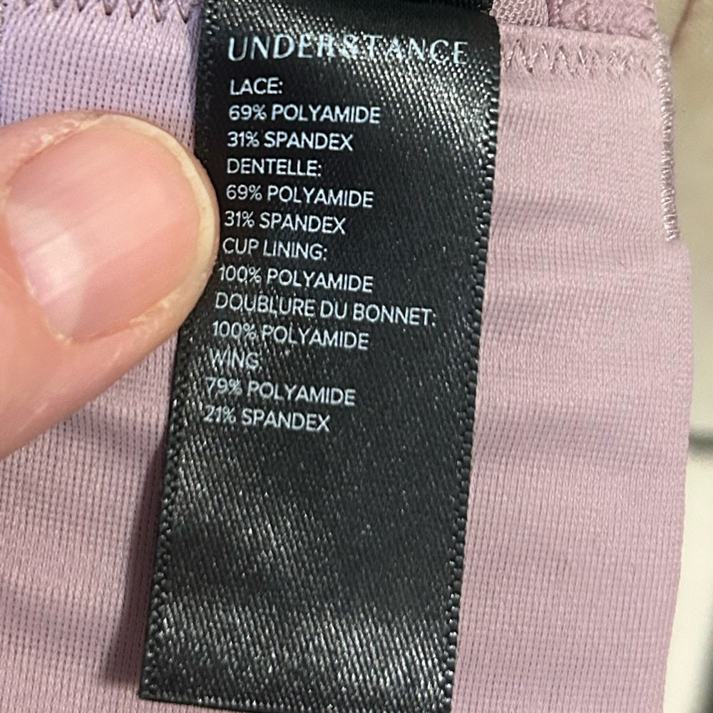 understance Iris Smooth Lace Full Coverage Bra, Size 38 DDD