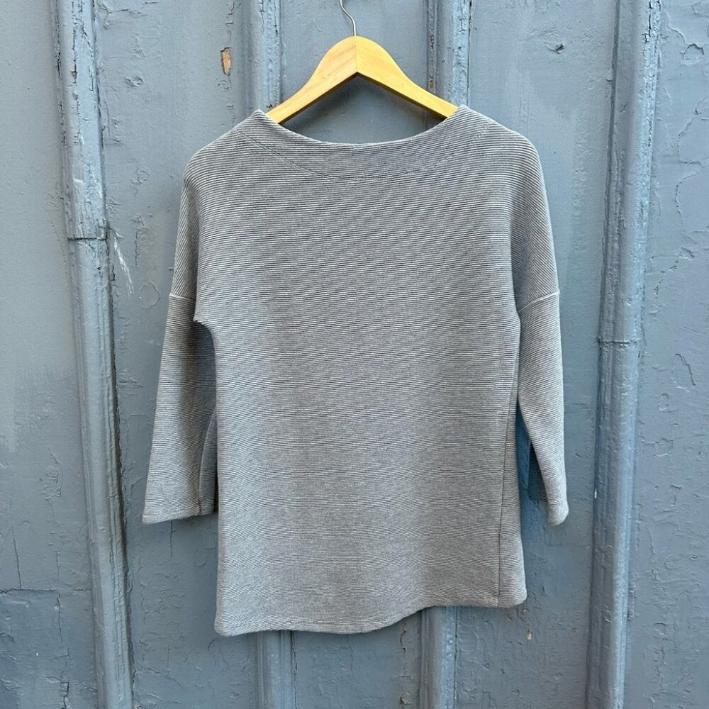 Fig textured long sleeve top, size XS