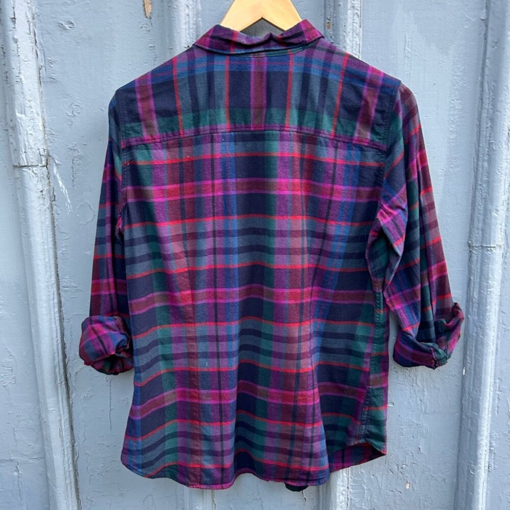 Eddie Bauer Plaid Flannel button down, size M