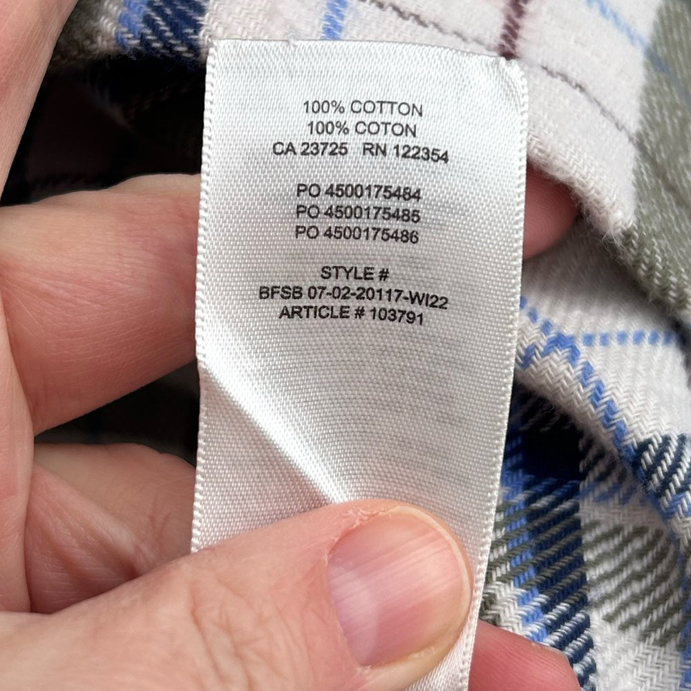 Wilfred Free Plaid Flannel Sail Shirt, size xs